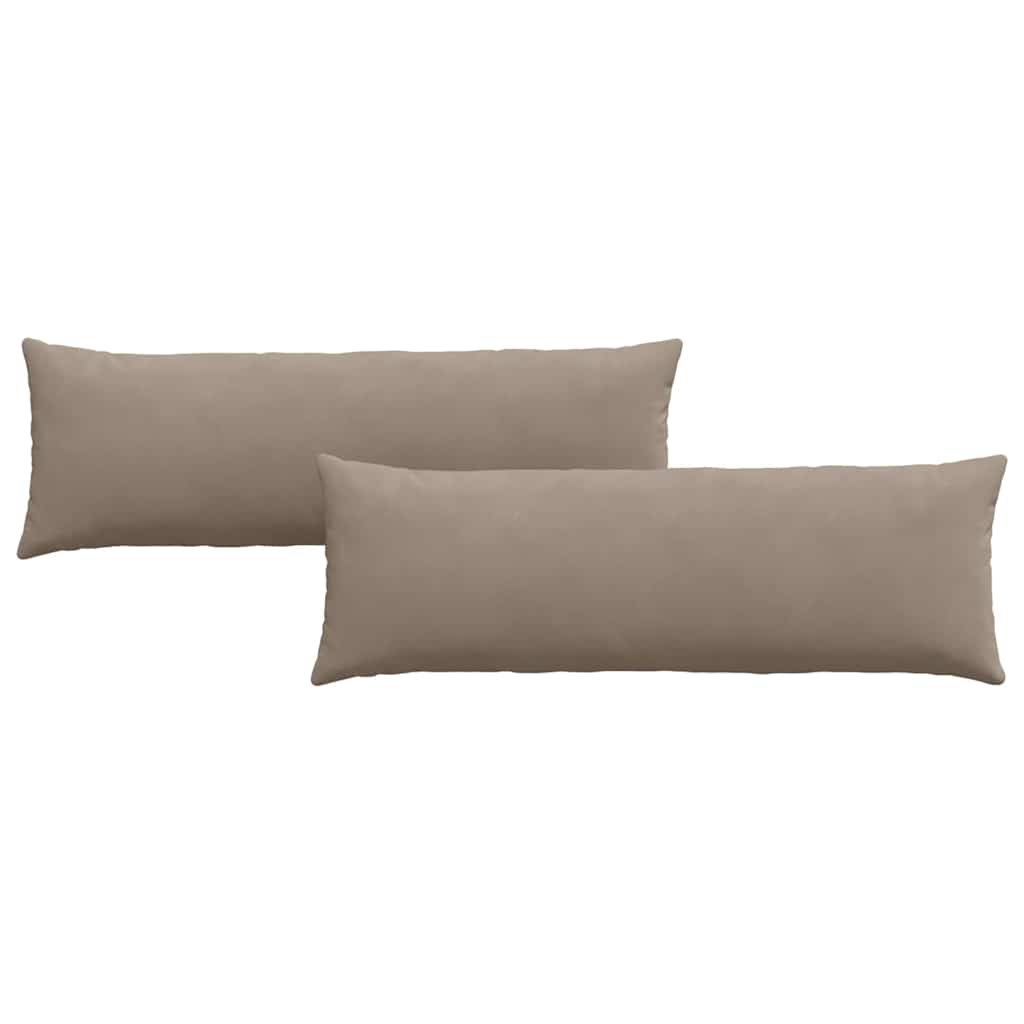 Sofa Pillows 2 pcs Taupe 120 x 40 cm Fabric